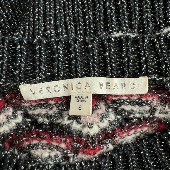 Veronica Beard - Ruth Crew Neck Metallic Sweater Sz S - Picture 6 of 9